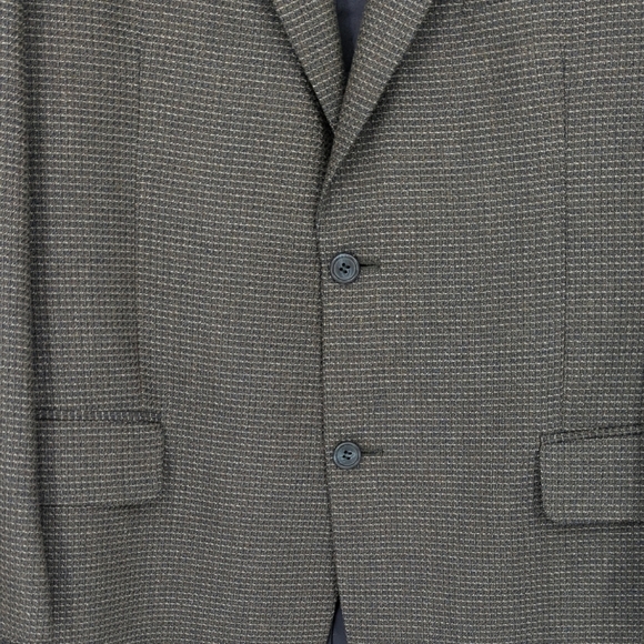 01397 Men's Pronto Uomo Firenze Silk Wool Blazer Gray 43R tweed preppy business - Picture 4 of 9